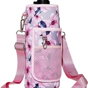 LARGE 64oz size Cherry Blossom Water Bottle Bag Carrier Neoprene Insulated NEW